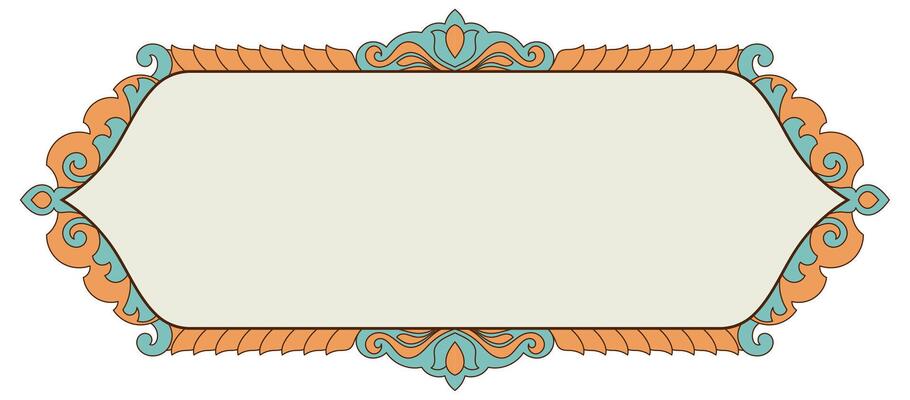 Thai Lanna pattern frame, vintage message box