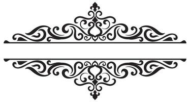 Vintage pattern, abstract frame, vintage scroll lines, classic elements vector