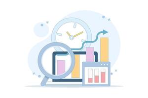 Graph and analysis tools illustration vector