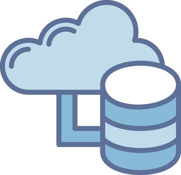 nube almacenamiento agudo borde visual objeto vector