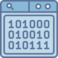 Binary Code Futuristic App Badge Design vector
