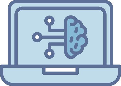 Machine Learning Sleek Visual Mark Structure vector
