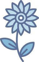 Flower Geometric Style Badge Design vector