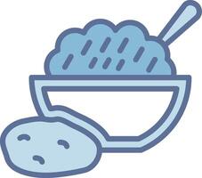 Mashed Potatoes Wireframe App Design Element vector