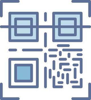 Qr Code Vibrant Visual Object Graphic vector