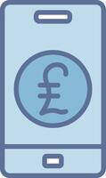 Pound Modern Color Symbol Shape vector