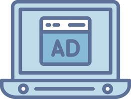 Ad Color Block Badge Symbol vector