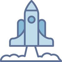 Rocket Launch UX Focused Shape Symbol vector