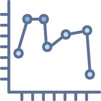 Line Two Colour Graph Web-Based Design Element Style vector