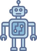 Robot Minimal Design Badge Artwork vector