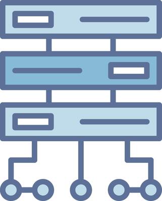 Server Sharp Line Mark Symbol