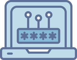 Password Stylized Flat Drawing Piece vector