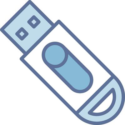 Thumb Drive Sharp Line Mark Symbol