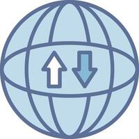 Global OnLine Two Colour Clean UI Concept Sketch vector