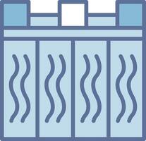 Hydroelectric Power Station Clean Sketch Form Layout vector