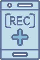 Record Mobile App Illustration Drawing vector