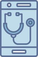 OnLine Two Colour Healthcare 3D Rendered Symbol Layout vector