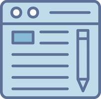 Blog Sheet Modular Form Design vector