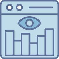 OnLine Two Colour Web Traffic Bright Tone Visual Symbol vector
