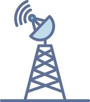 Radar Tower Stylized Flat Drawing Piece vector