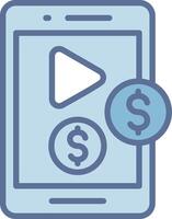 Multimedia Monetization Digital App Concept Sketch vector
