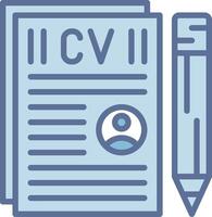 Curriculum Vitae Monotone Sketch Design Element vector