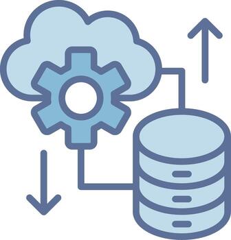 nube base de datos sutil ui gráfico formar vector