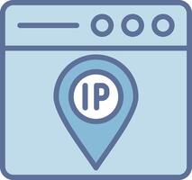 Ip Address Crisp Outline Artwork Layout vector