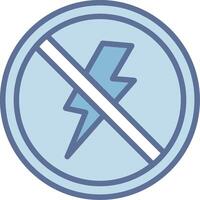 Thunder Neon UI Symbol Sketch vector