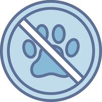 No Pets Gradient Themed Symbol Style vector