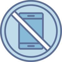 No Phones Muted Color Design Layout vector