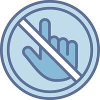 Do Not Touch Geometric Style Badge Design vector