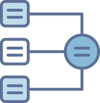 Radial List Thin Line Element Structure vector