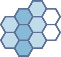 Honey Comb Simplified Design Piece Artwork vector