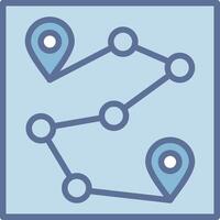 Route Crisp Outline Artwork Layout vector