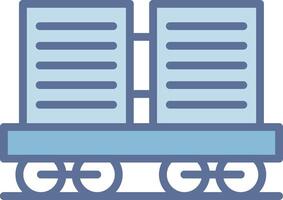 Cargo Train Minimal Art Object Structure vector