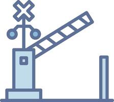 Level Crossing Pixel Grid Artwork Design vector