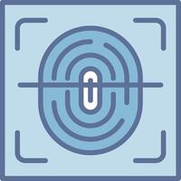 Fingerprint Scanner Solid Fill Symbol Style vector