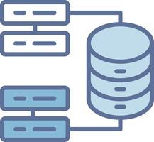 Database Thin Line Element Structure vector