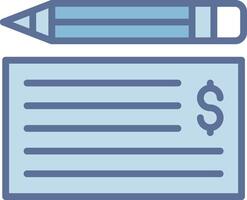 Bank Check Web Style Graphic Piece vector