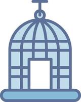 Cage Stylized Flat Drawing Piece vector
