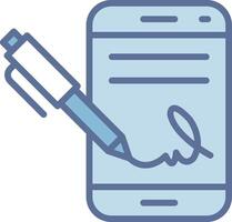 Digital Signature Gradient Color Form Shape vector