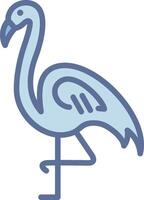 Flamingo Iconic Line Form Structure vector