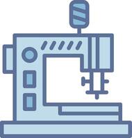 Sewing Machine Monochrome Line Graphic Design vector