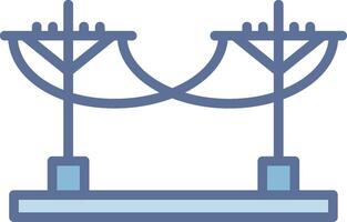Electric Pole Outlined Frame Object Design vector
