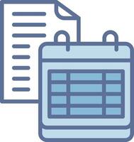 Schedule Bright Tone Visual Symbol vector