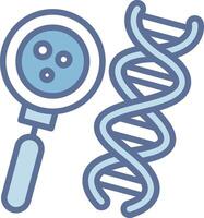 DNA Iconic Line Form Structure vector