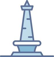Monas Crisp Outline Artwork Layout vector