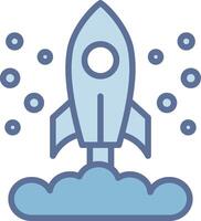 Rocket Launch Pastel Sketch Mark Graphic vector