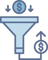 Sales PipeLine Two Colour Illustrated Concept Graphic Layout vector